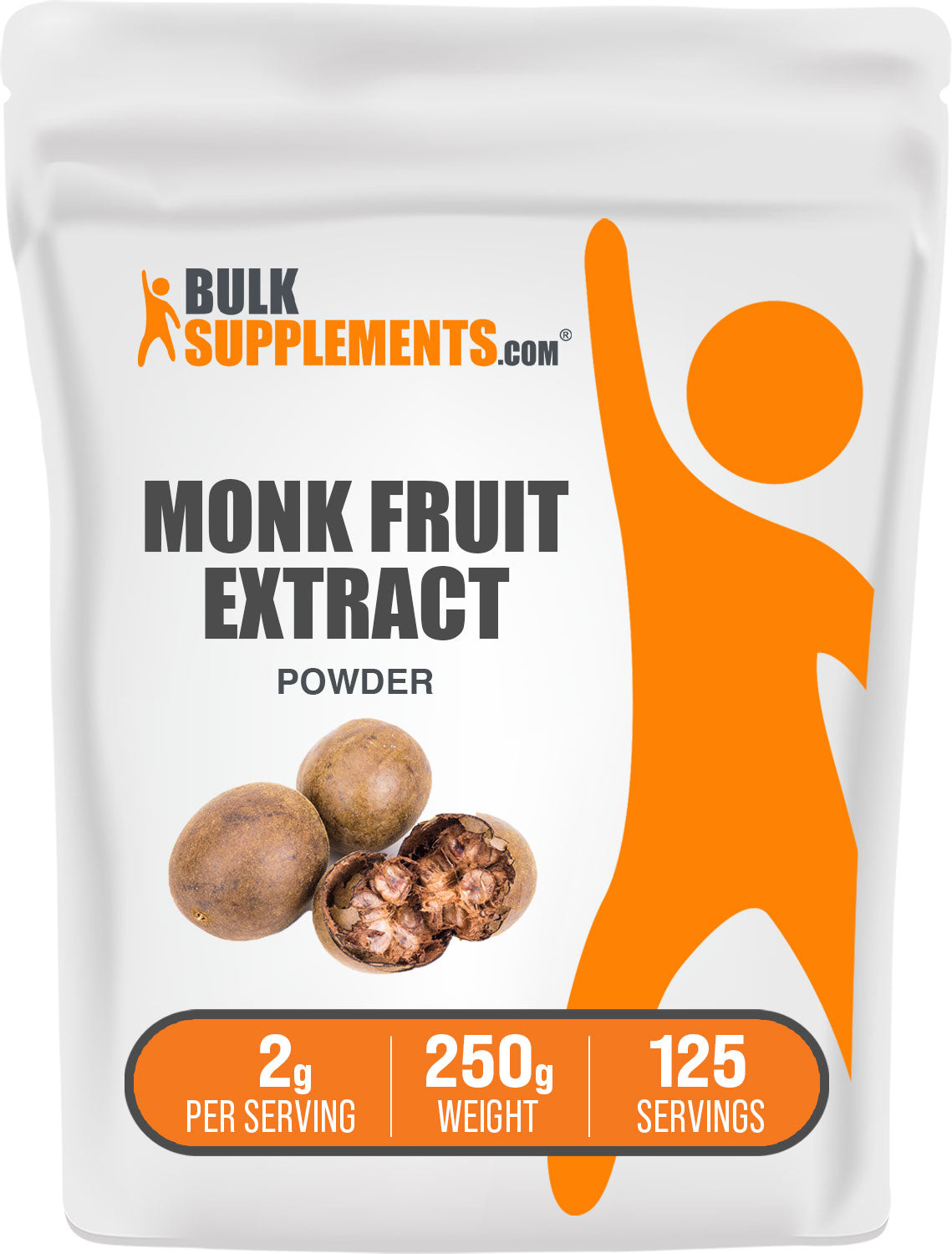 BulkSupplements.com Monk Fruit Extract Powder 250g Bag