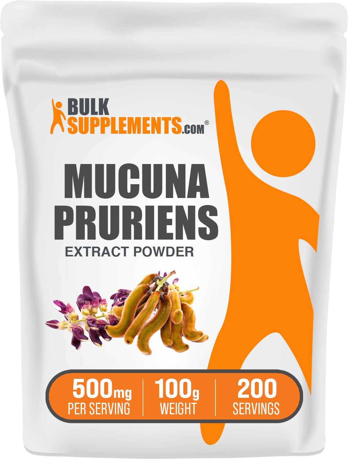 BulkSupplements Mucuna Pruriens Extract Powder 100g bag