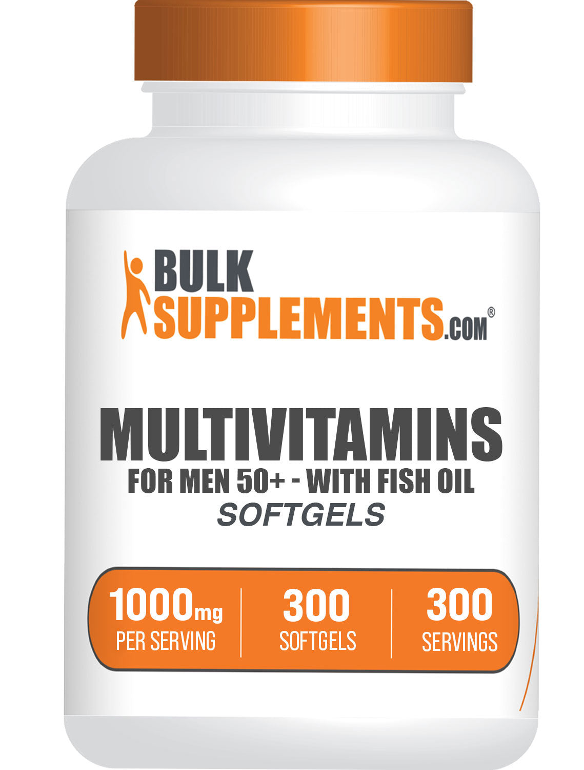 BulkSupplements.com Multivitamins for Men 50+ 300 ct bottle