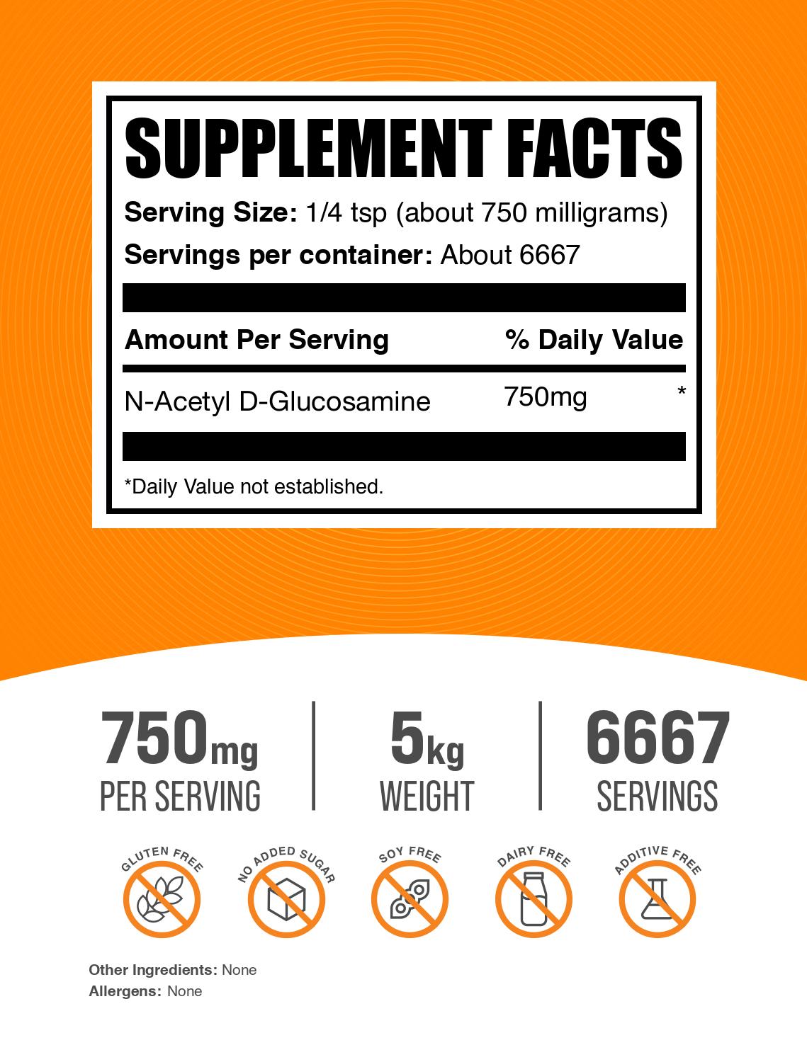 N Acetyl D Glucosamine NAG Powder 5kg Label V004