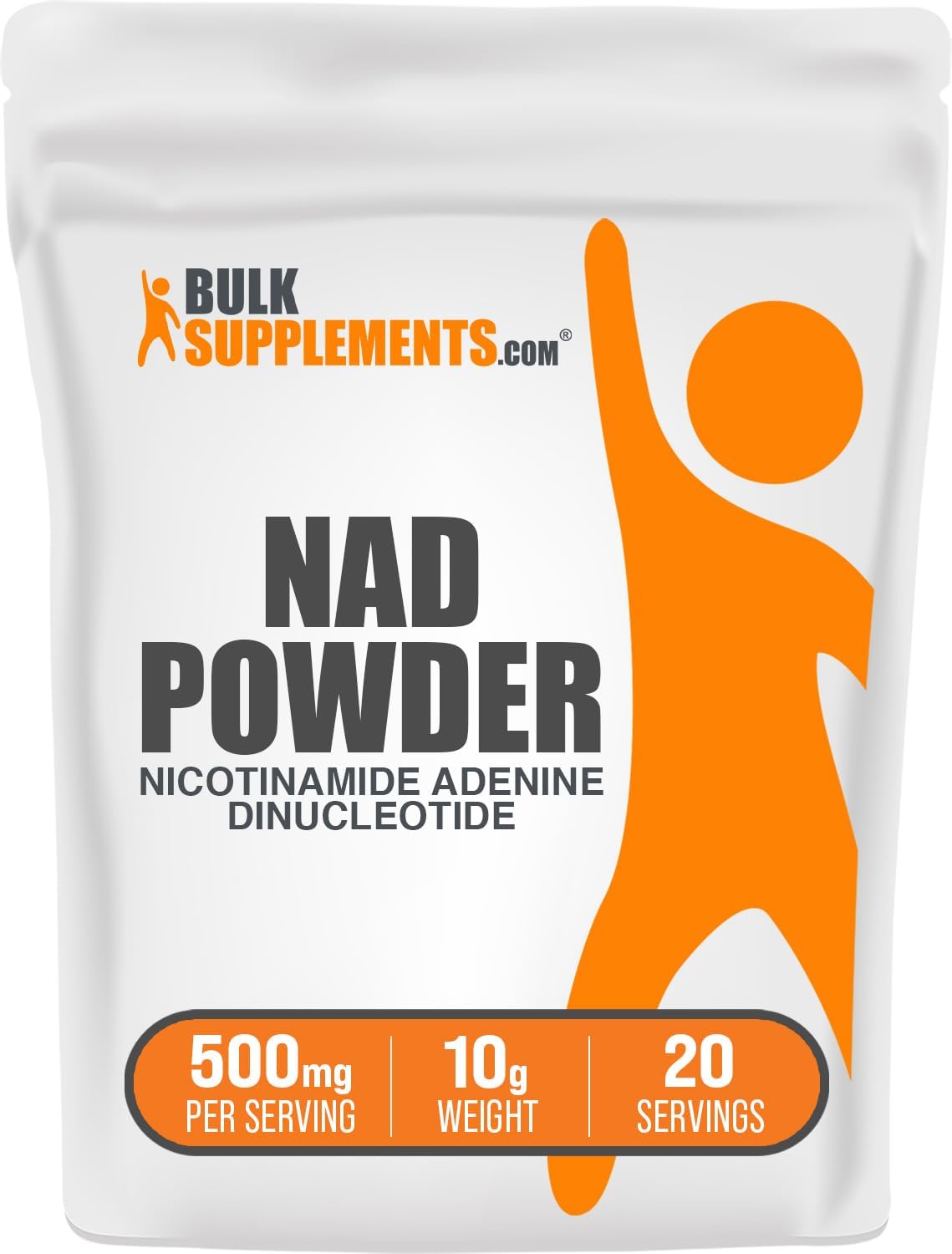 BulkSupplements.com Nicotinamide Adenine Dinucleotide (NAD) powder 10g bag