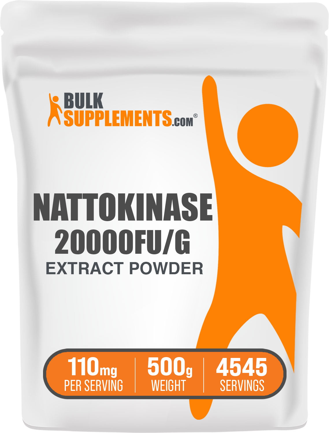 BulkSupplements Nattokinase 2000 FU Nattokinase Supplement 500g Bag 
