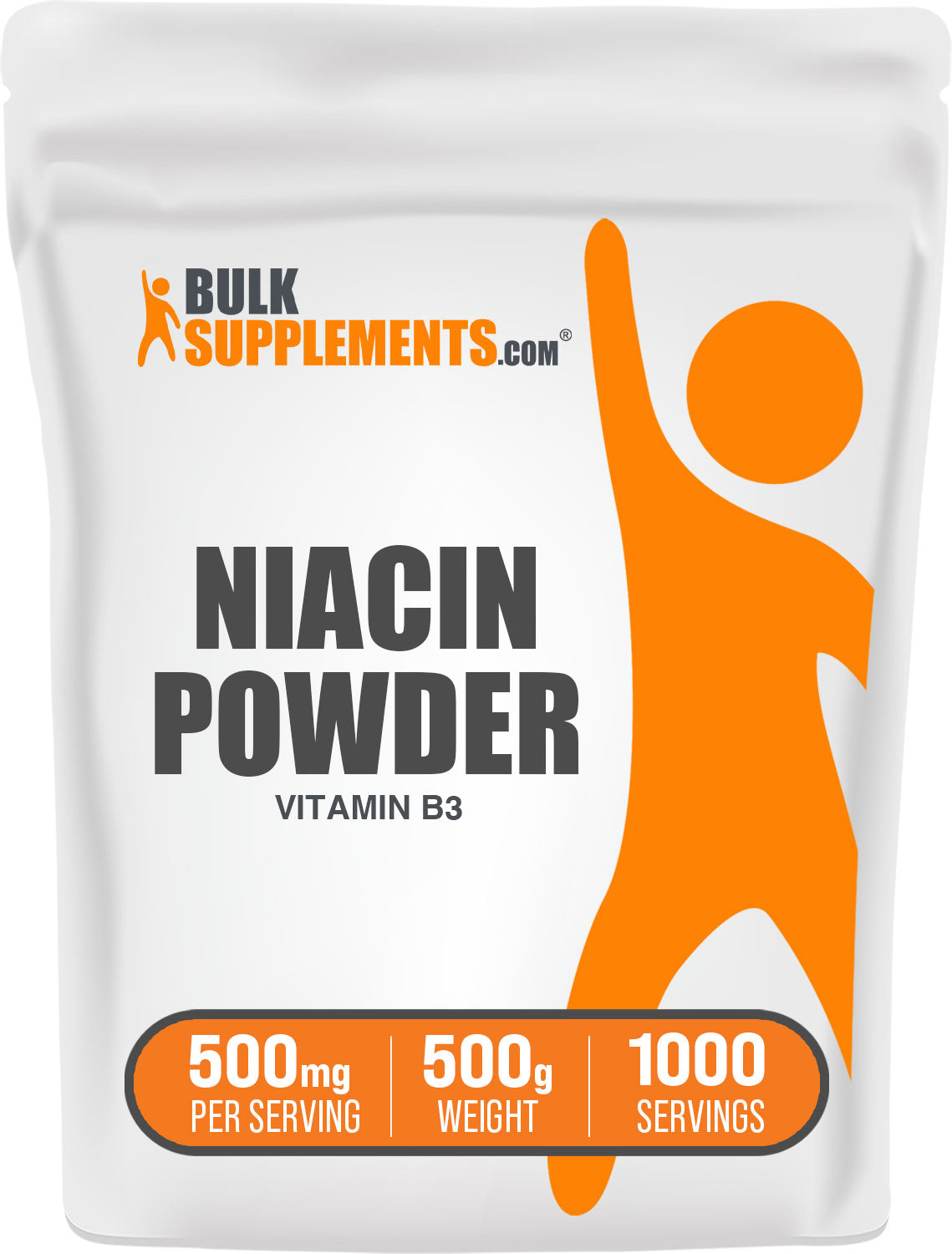 BulkSupplements Niacin Powder Vitamin B3 500g bag