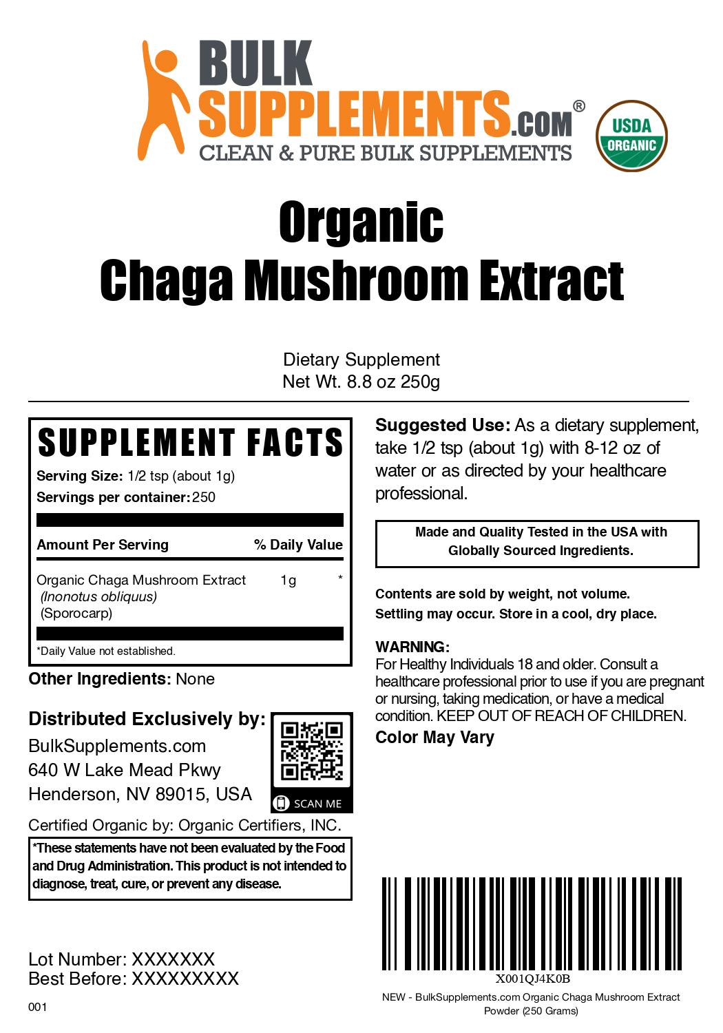 Chaga-Pilz-Extrakt-Pulver