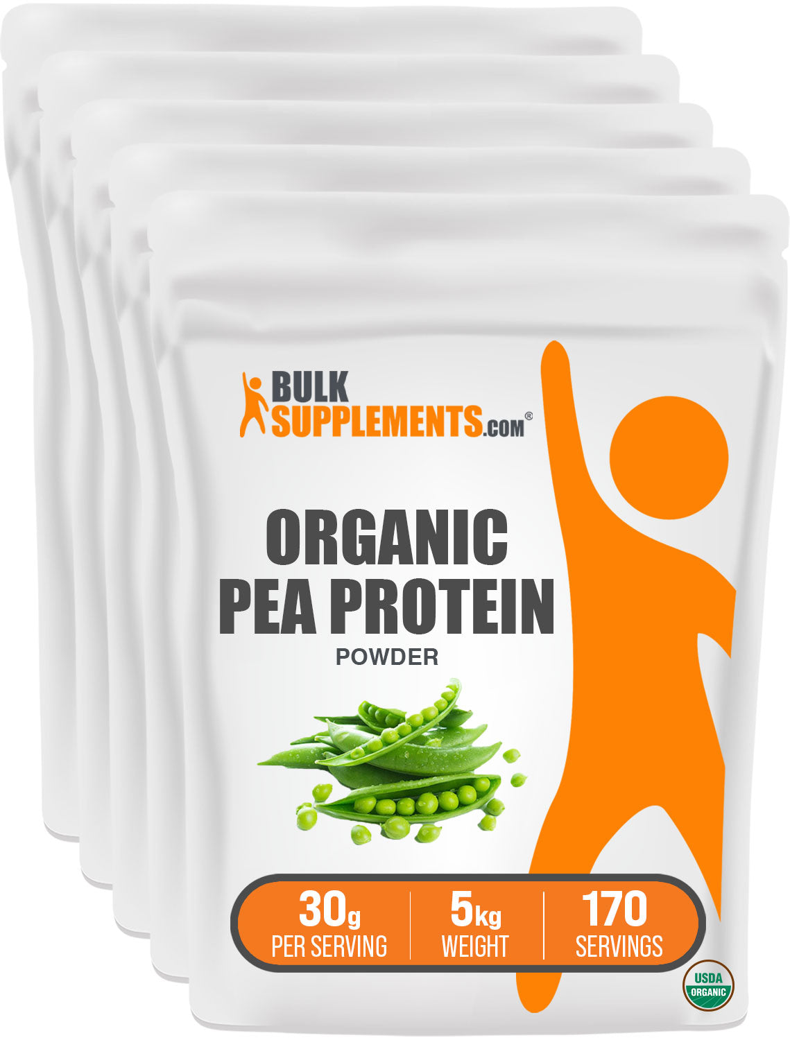 BulkSupplements Organic Pea Protein Isolate 5kg Bag