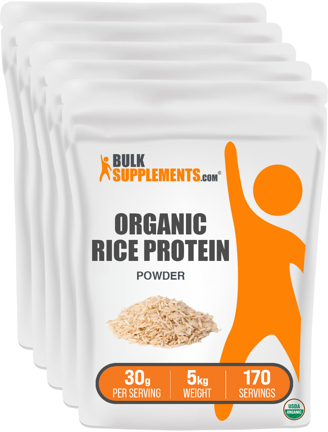 BulkSupplements Organic Rice Protein Powder 5kg bag