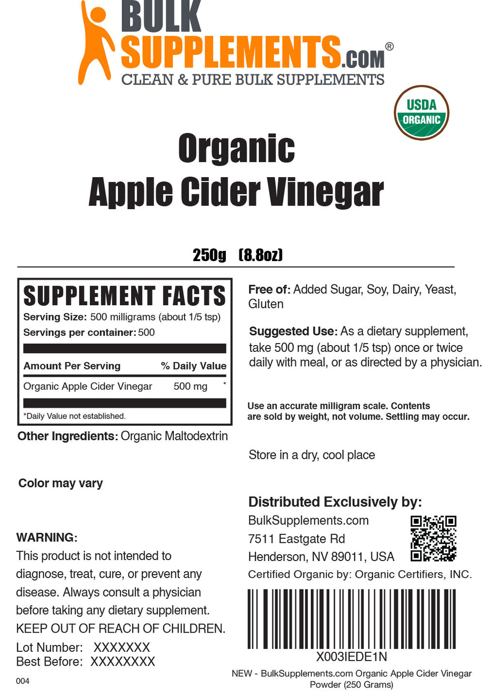 Organic Apple Cider Vinegar Supplements Apple Cider Vinegar Benefits