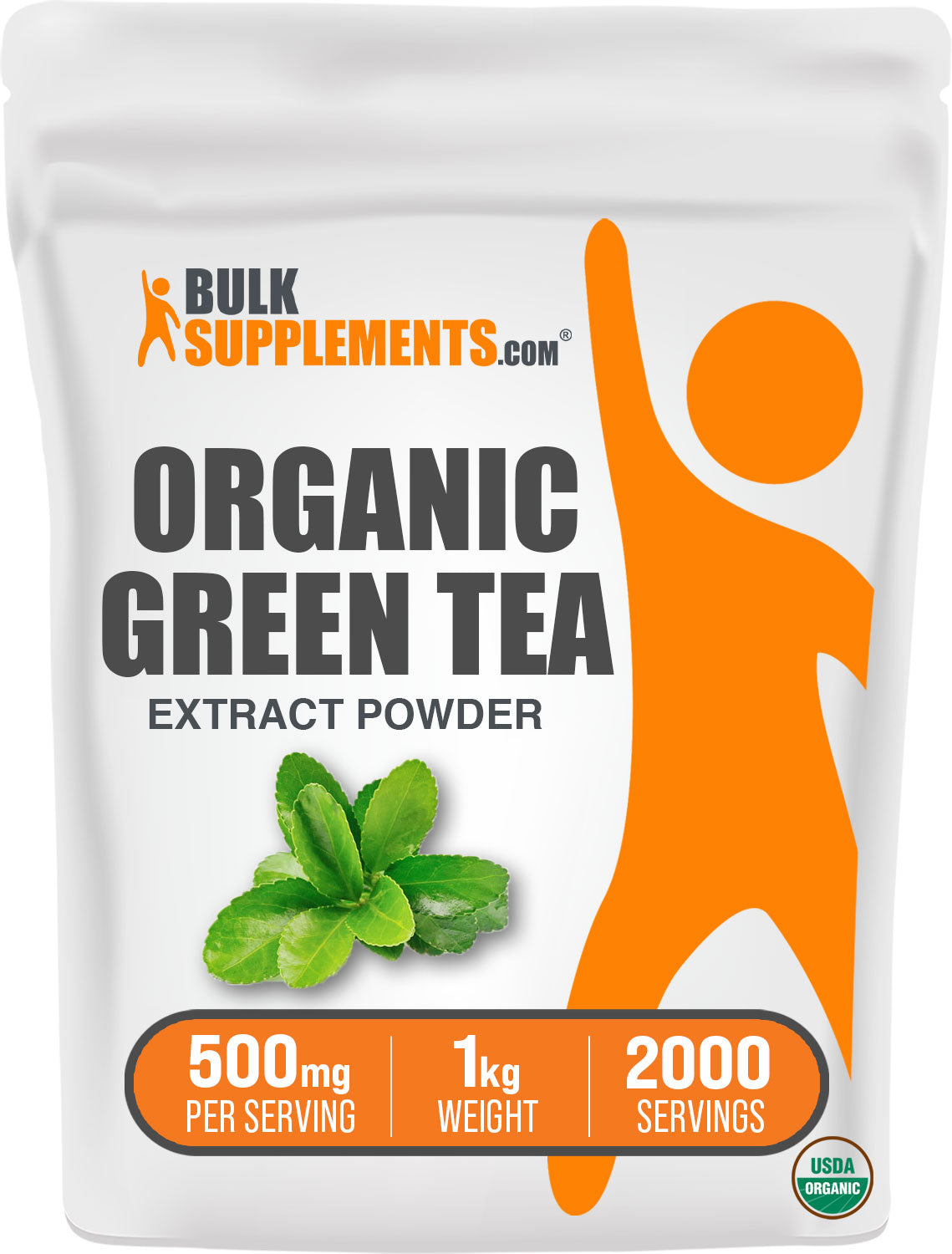 BulkSupplements.com Organic green tea extract powder 1kg bag