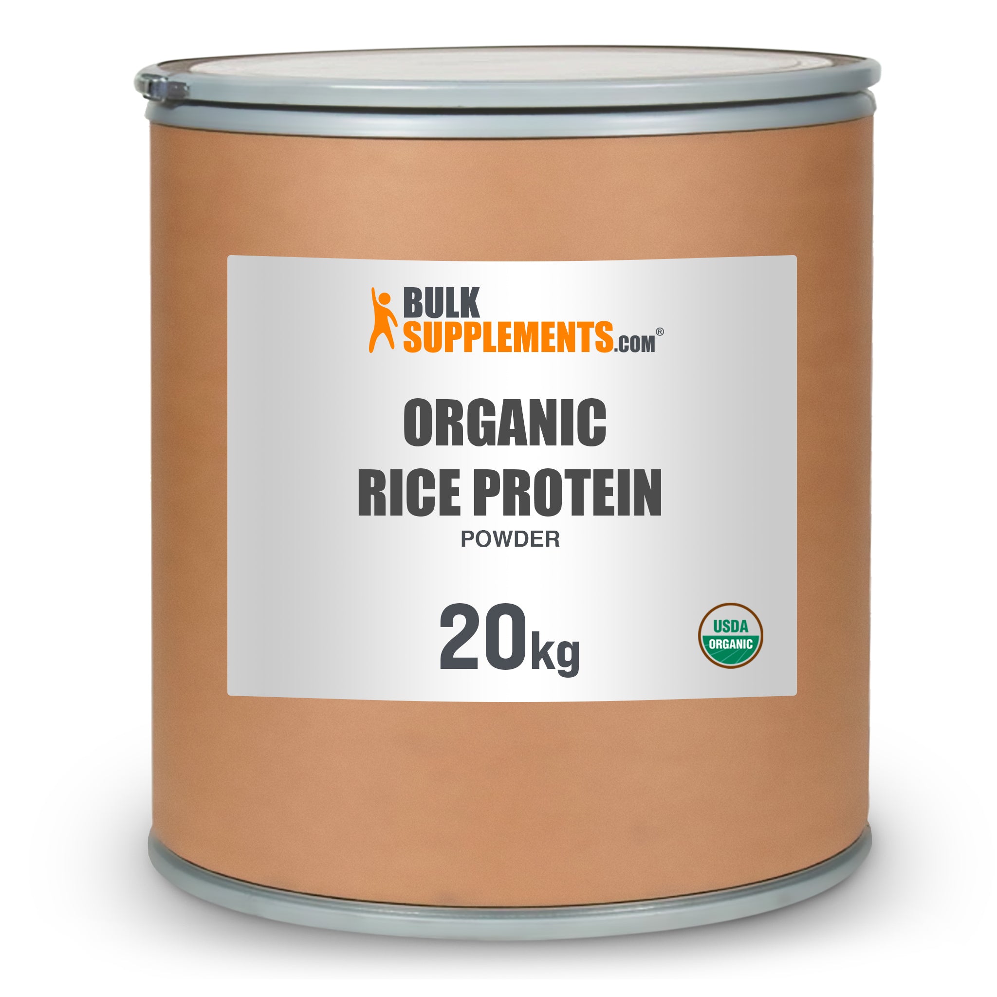 BulkSupplements Organic Rice Protein Powder 20kg drum