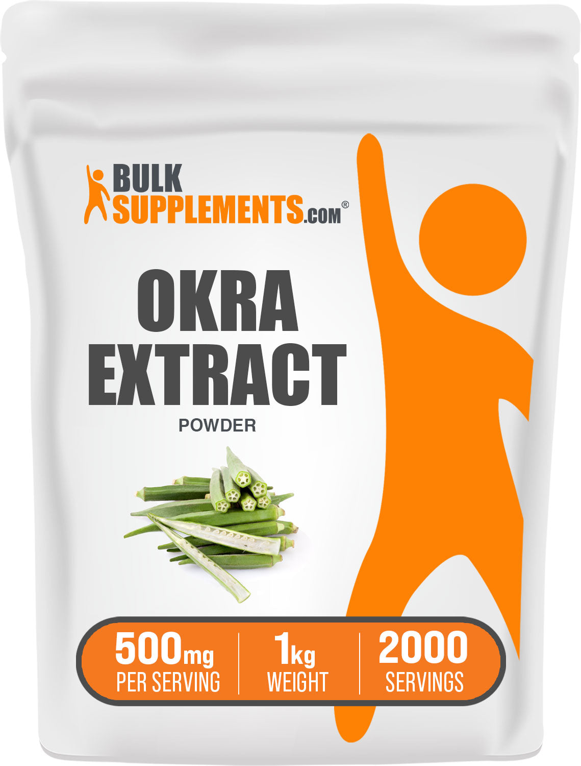 BulkSupplements Okra Extract Powder 1kg bag