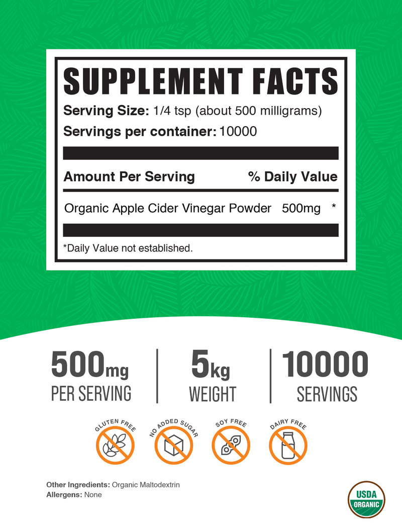 Organic Apple Cider Vinegar Supplements | Apple Cider Vinegar Benefits