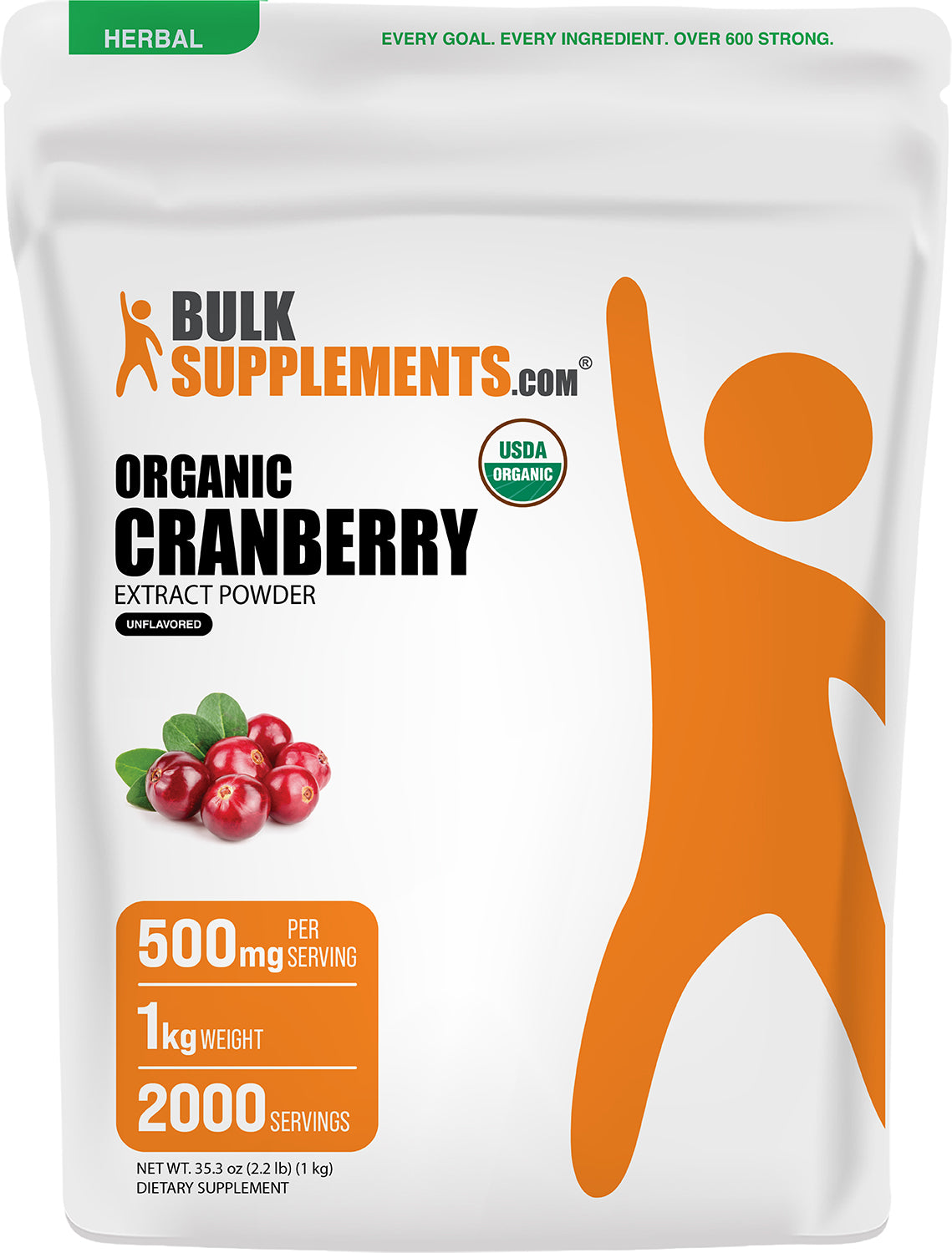 Organic Cranberry Extract Powder 1kg Main Image