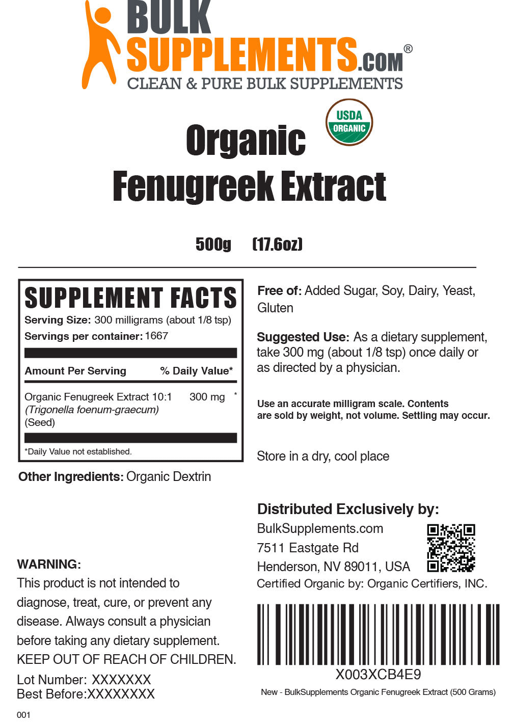 Organic Fenugreek Extract Powder