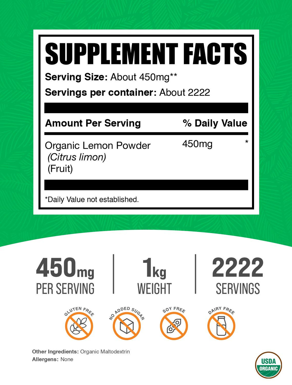 Lemon Powder | Citrus limon Powder | Herbal Supplements