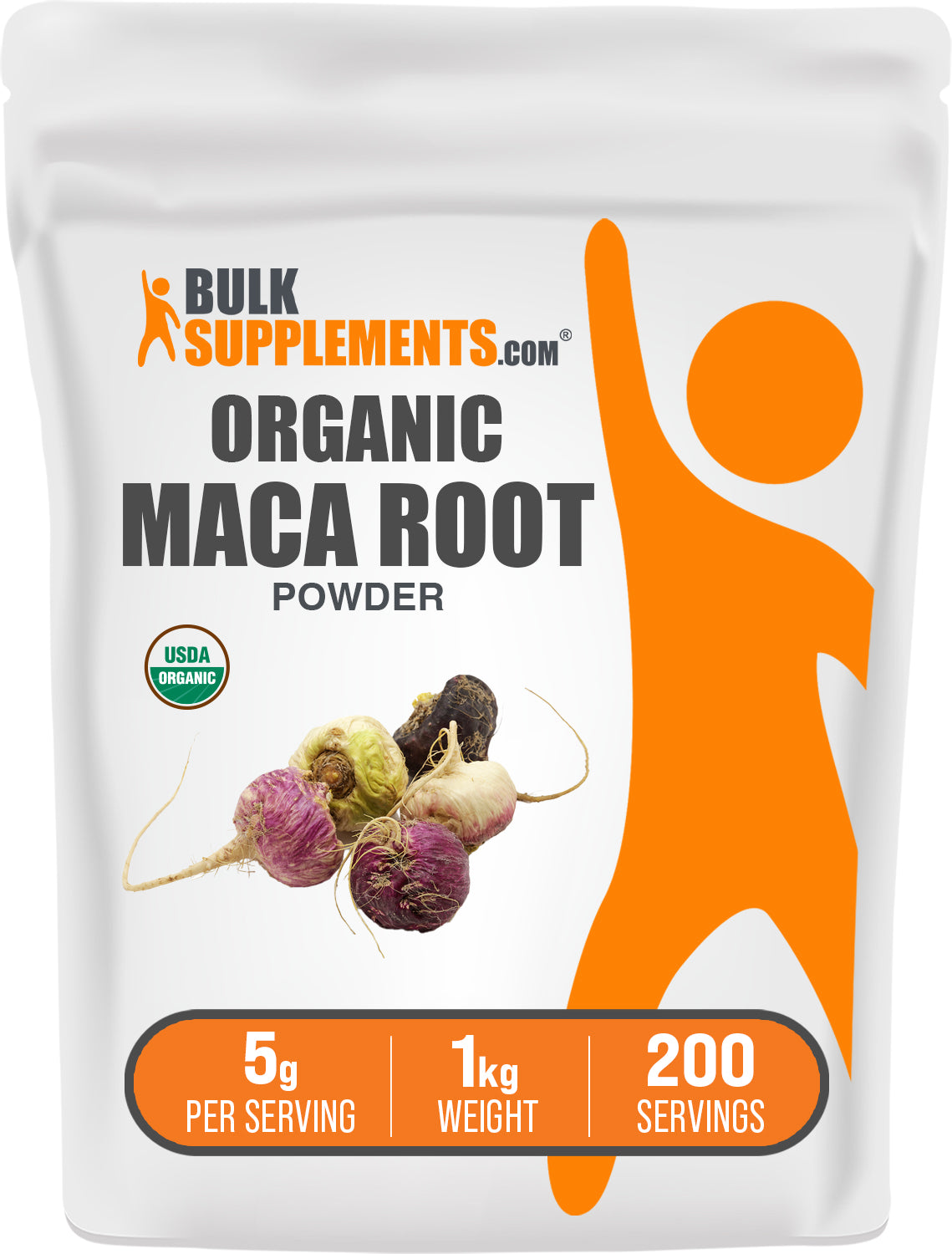 BulkSupplements.com Organic Maca Powder 1kg bag image