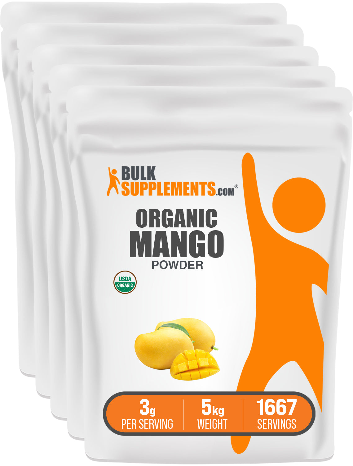 BulkSupplements.com Organic Mango Powder 5kg bag image