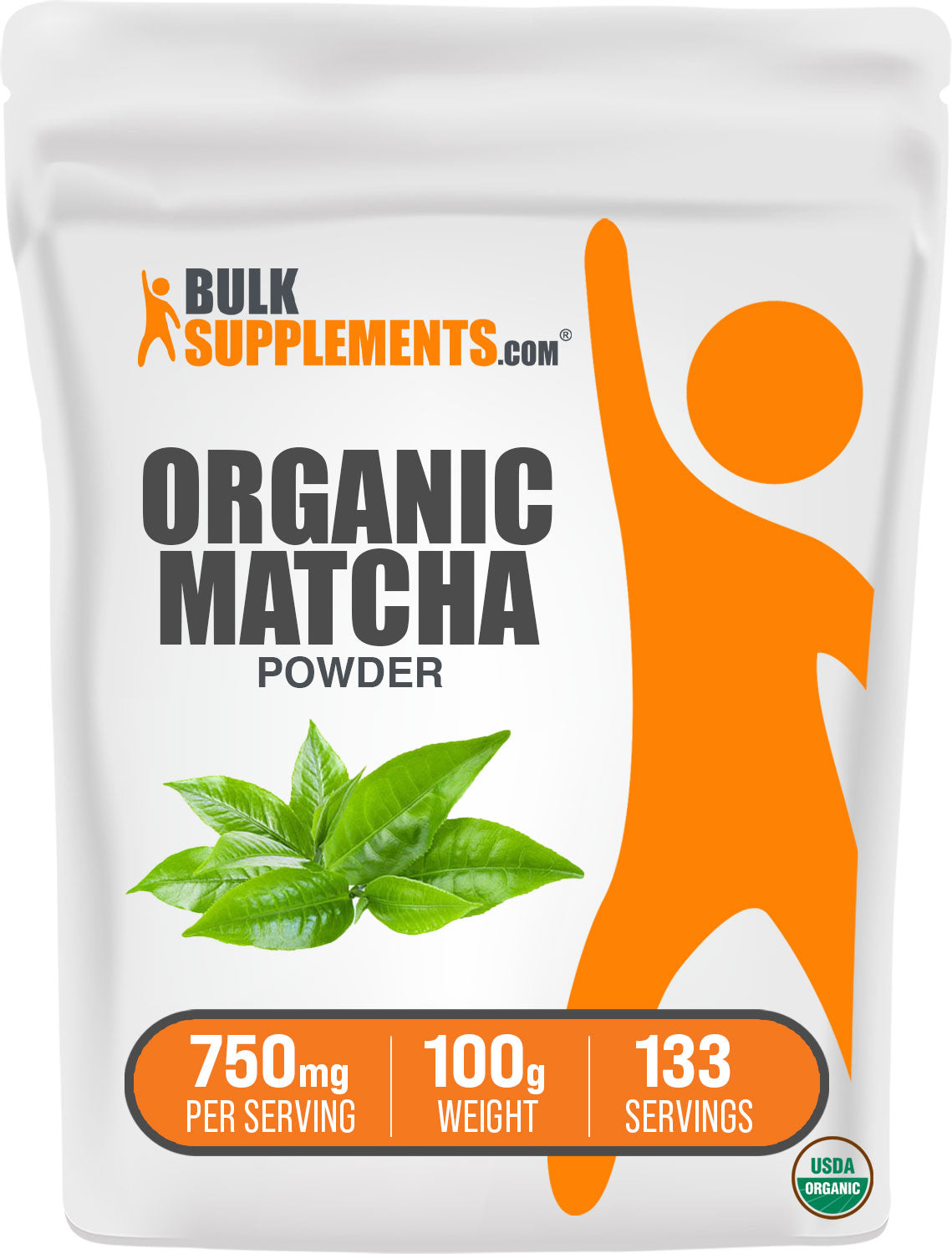 BulkSupplements Organic Matcha Powder 100g Bag