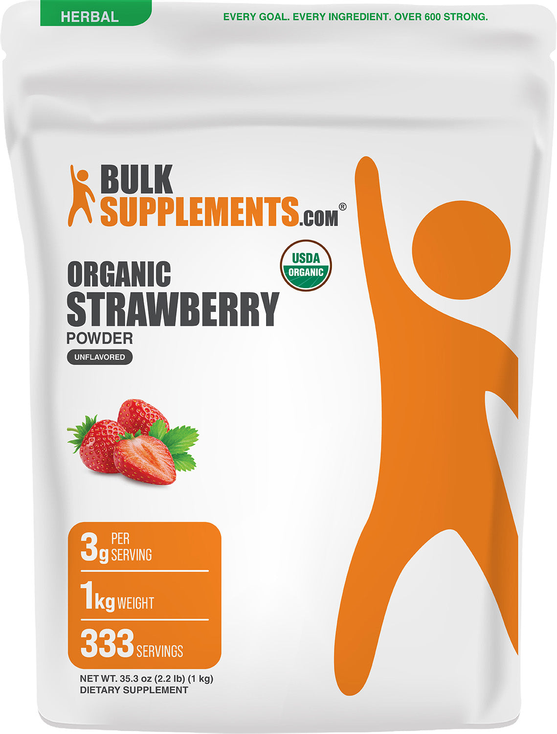Organic Strawberry Powder 1kg Main Image