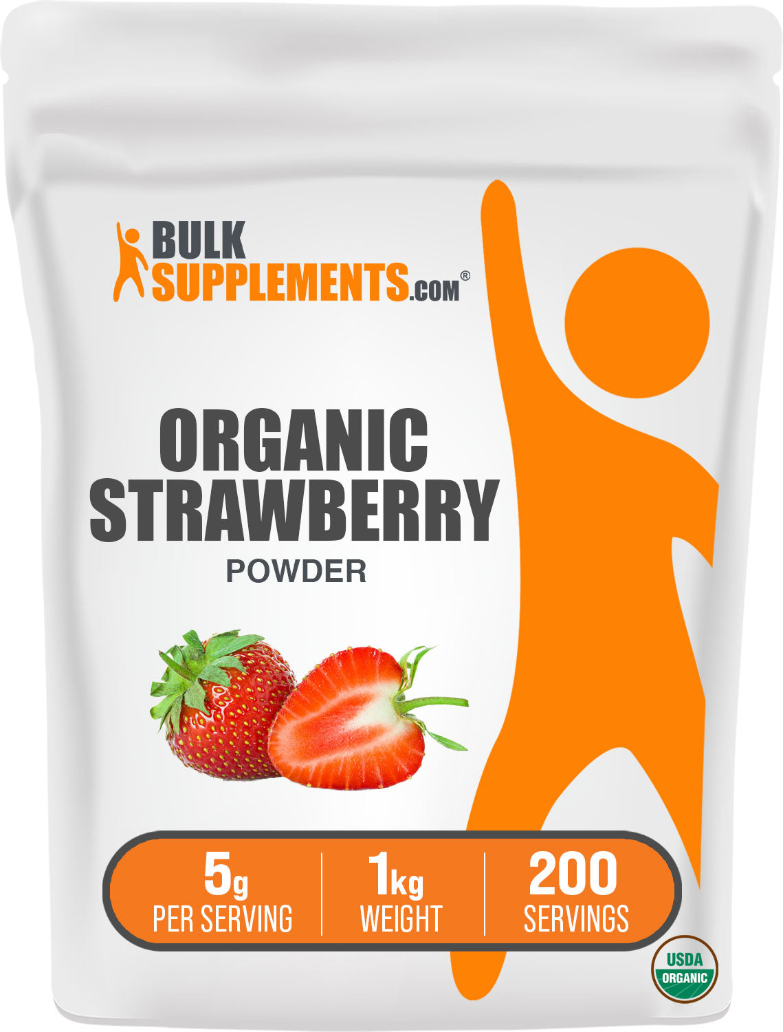 BulkSupplements.com Organic Strawberry Powder 1kg