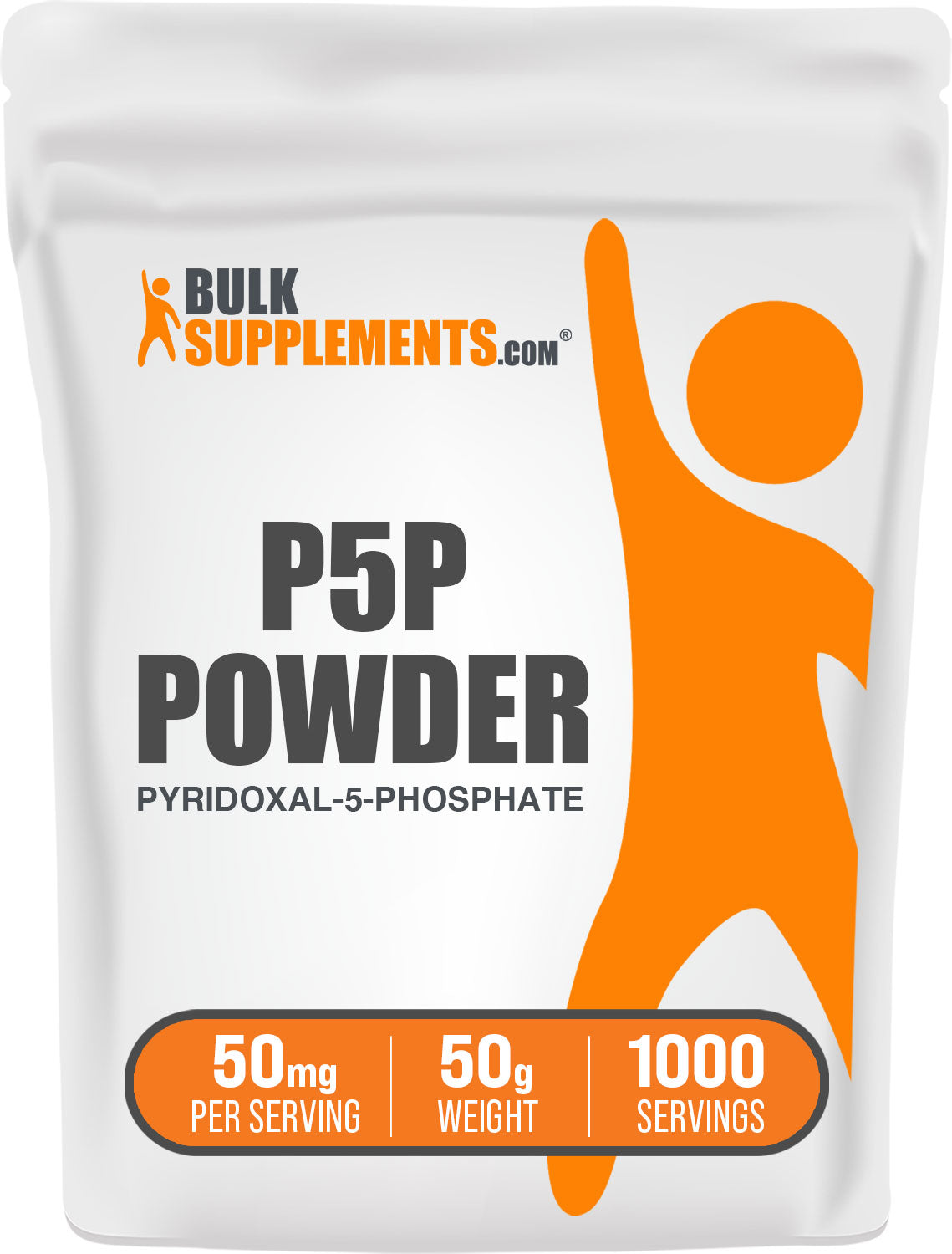 BulkSupplements P5P Powder Pyridoxal-5-Phosphate 50g bag