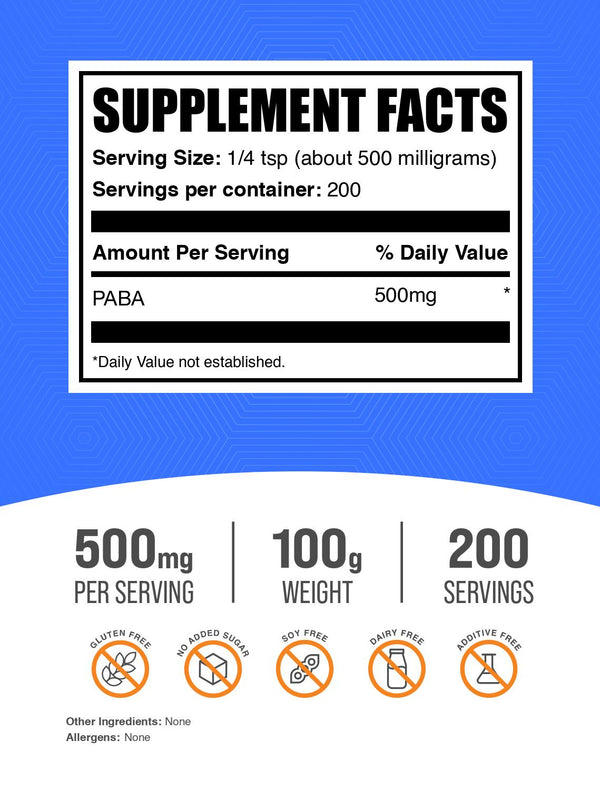 Paba PABA Supplement | Para-Aminobenzoic Acid Supplement