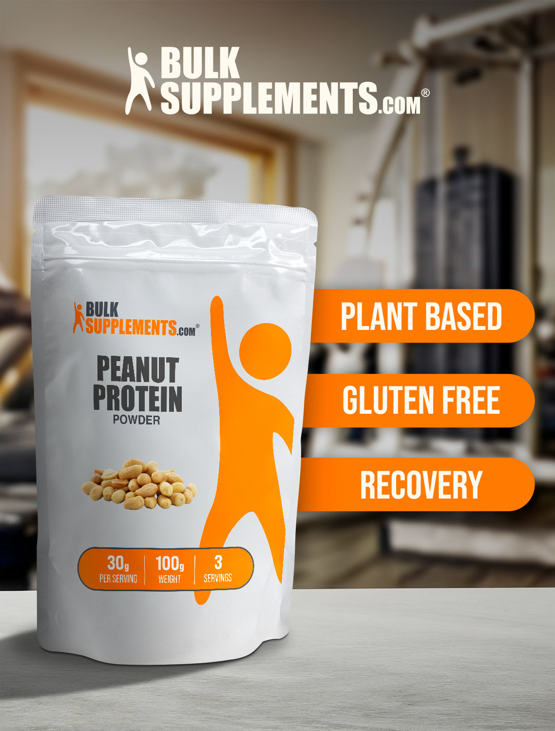 Peanut protein powder label 100g