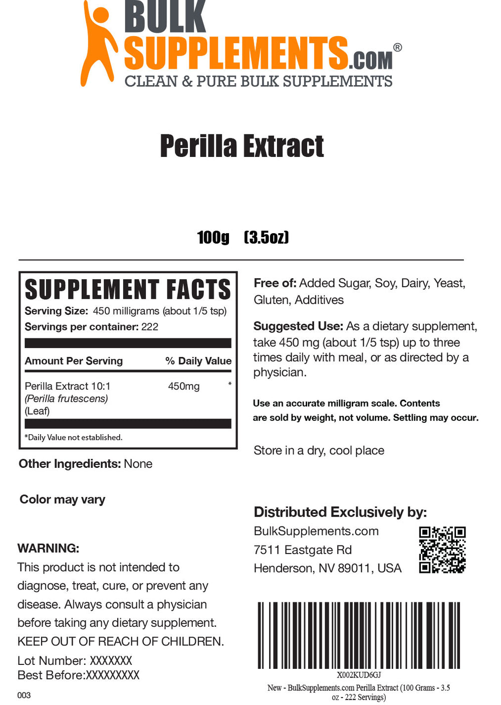 Perilla Extract | Perilla frutescens Extract | Herbal Supplements