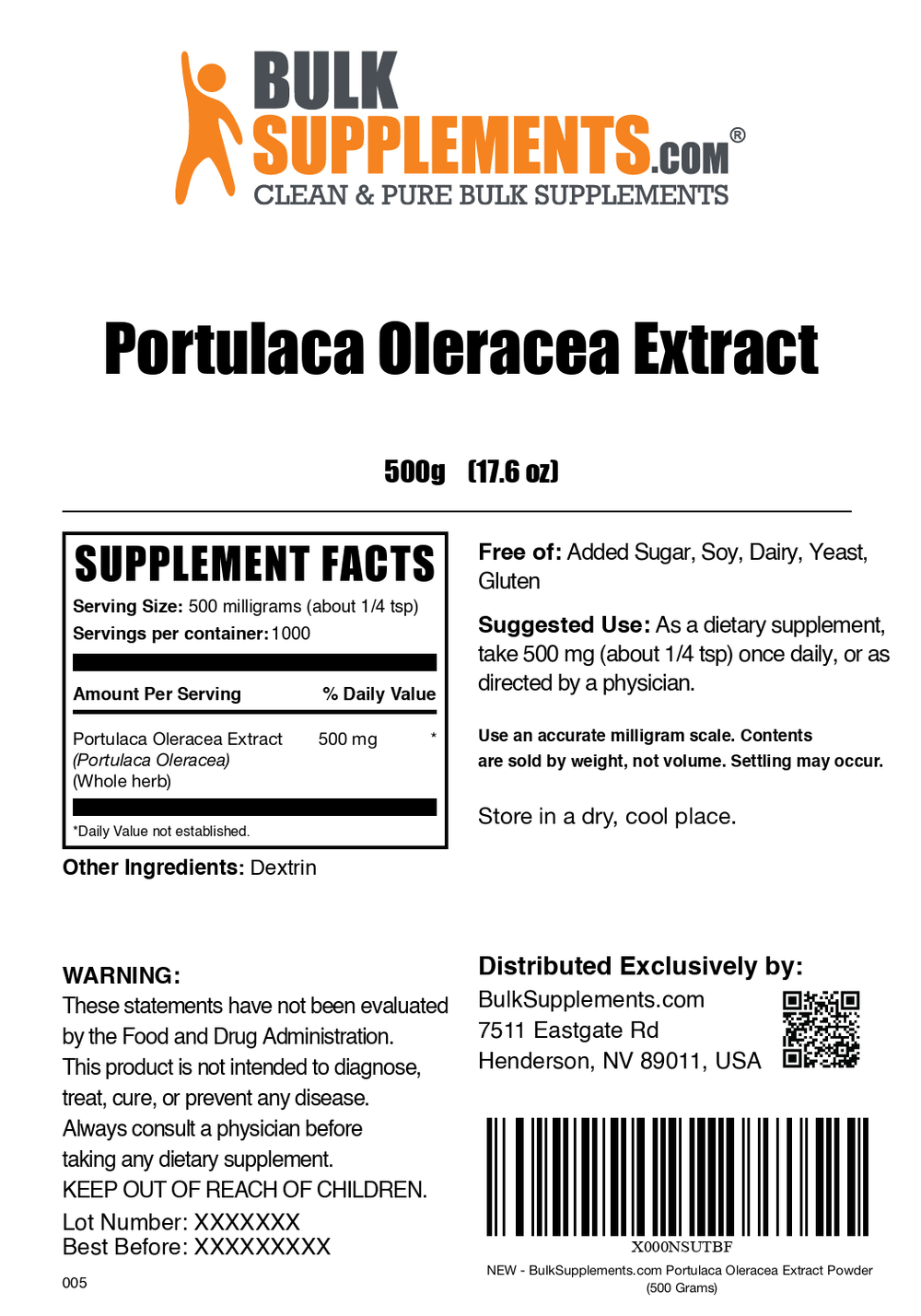 Portulaca Oleracea Extract | Purslane Supplement