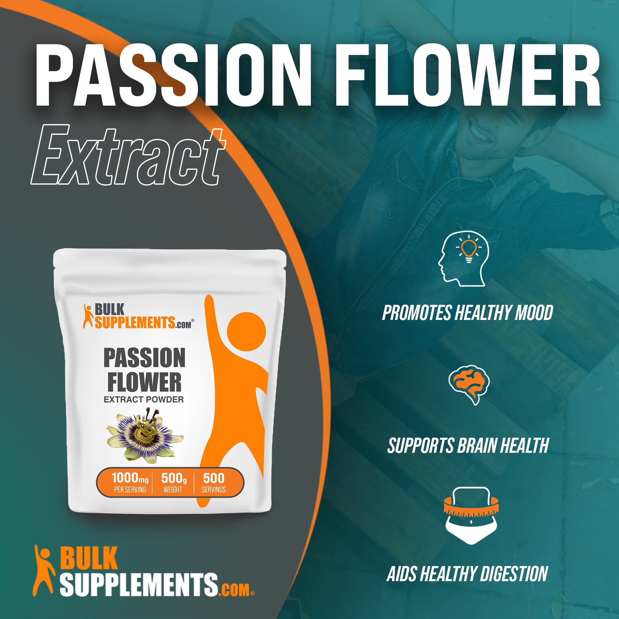 Benefits of Passion Flower Extract: promotes healthy mood, supports brain health, aids healthy digestion