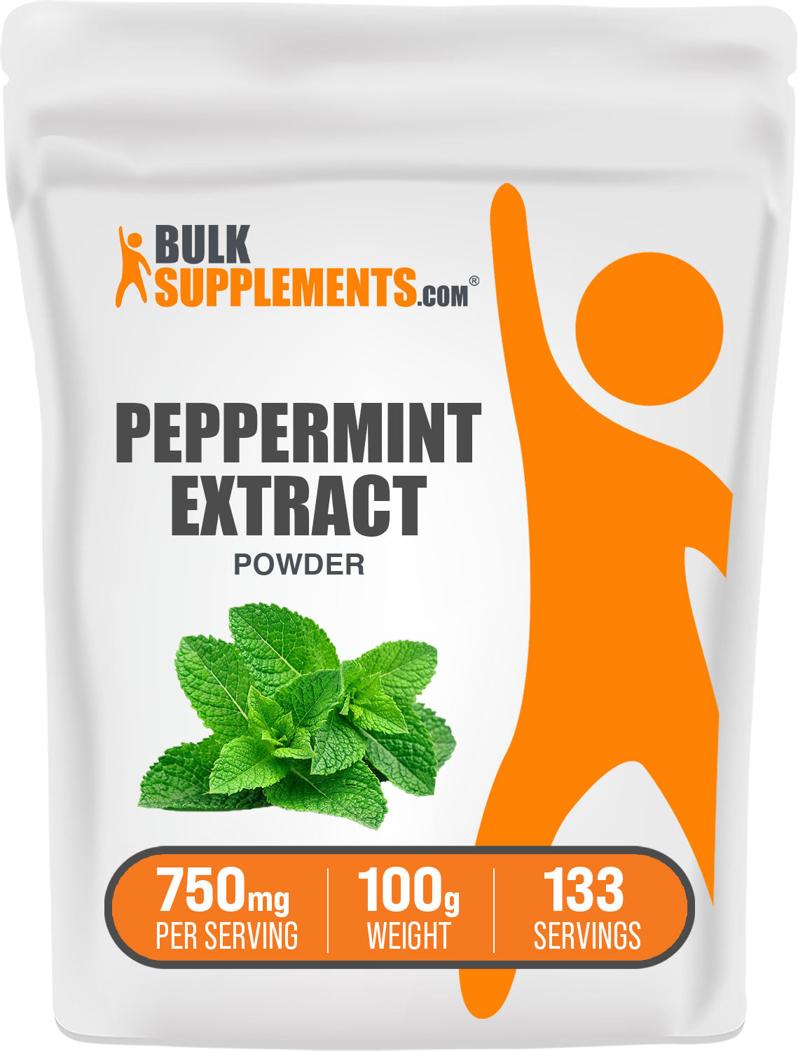 BulkSupplements Peppermint Extract Powder 100g bag