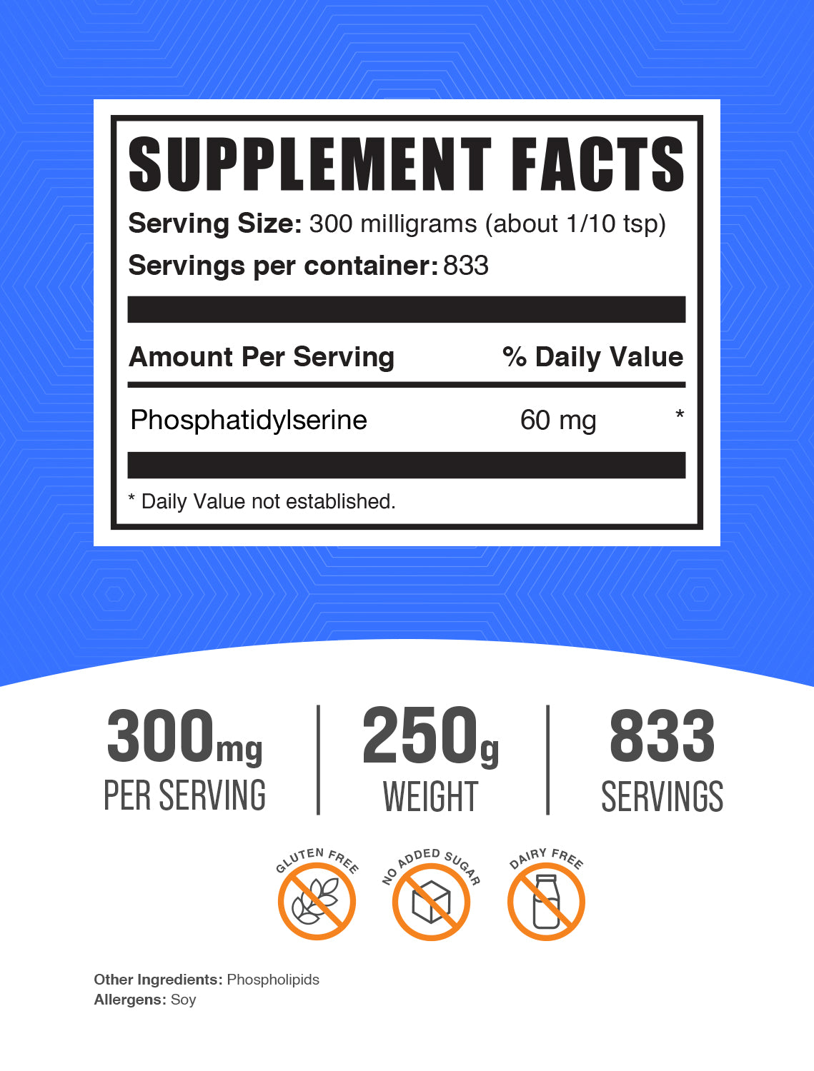Phosphatidylserine Powder 250g Label