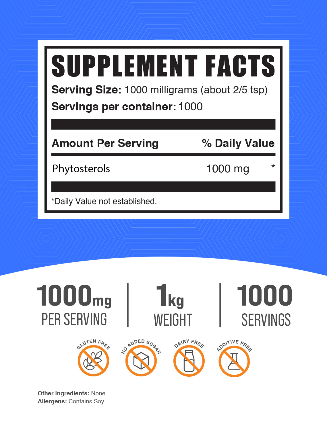 Supplement Facts Phytosterols Powder