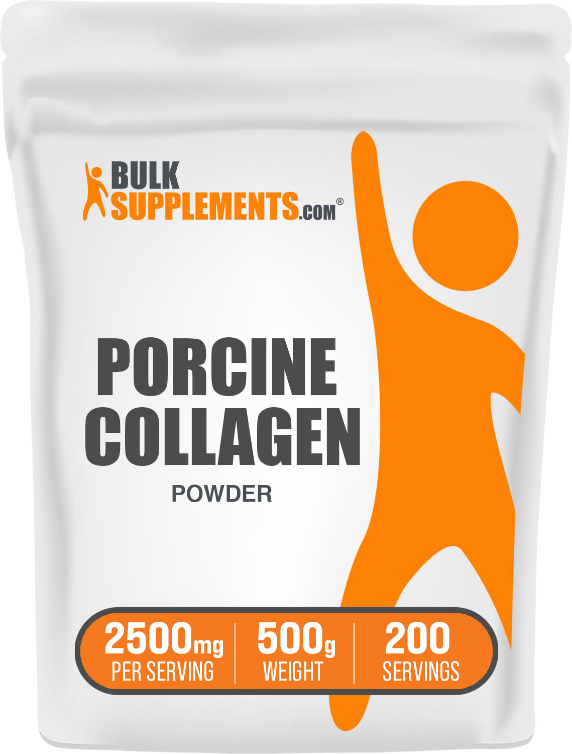 BulkSupplements.com Porcine Collagen Powder 500g Bag