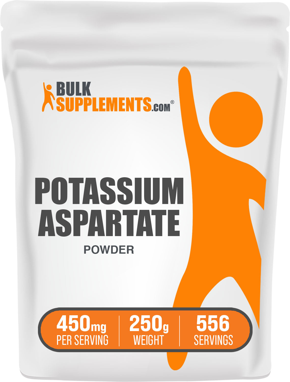 BulkSupplements.com Potassium Aspartate Powder 250g Bag