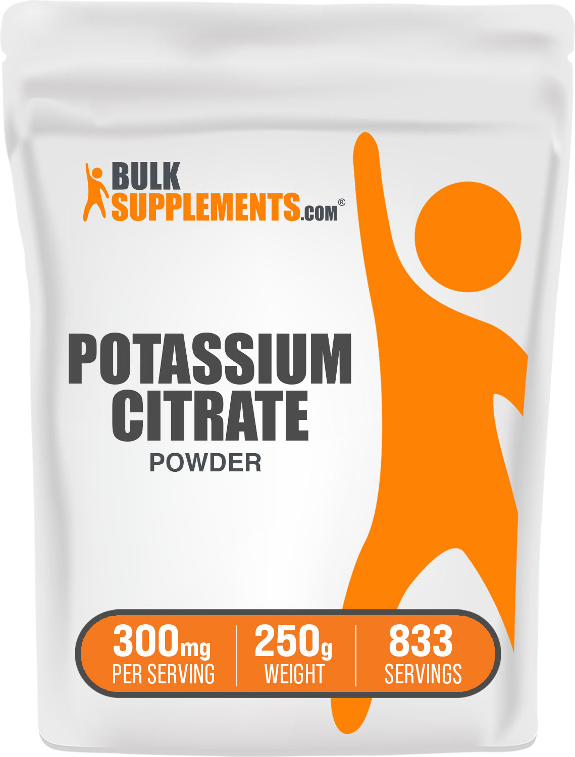 BulkSupplements Potassium Citrate Powder 250g Bag
