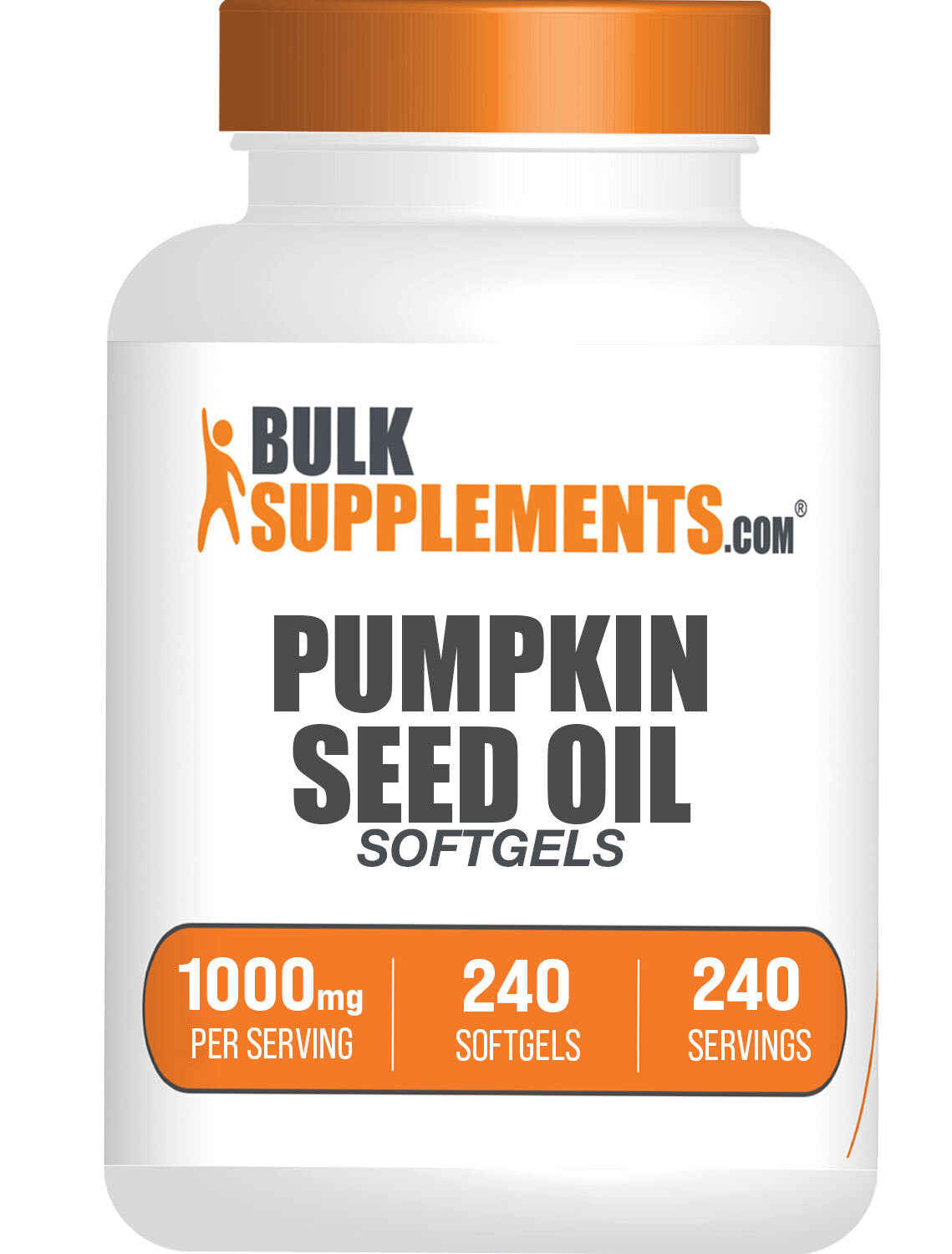 BulkSupplements.com Pumpkin Seed Oil Softgels 240 ct Bottle