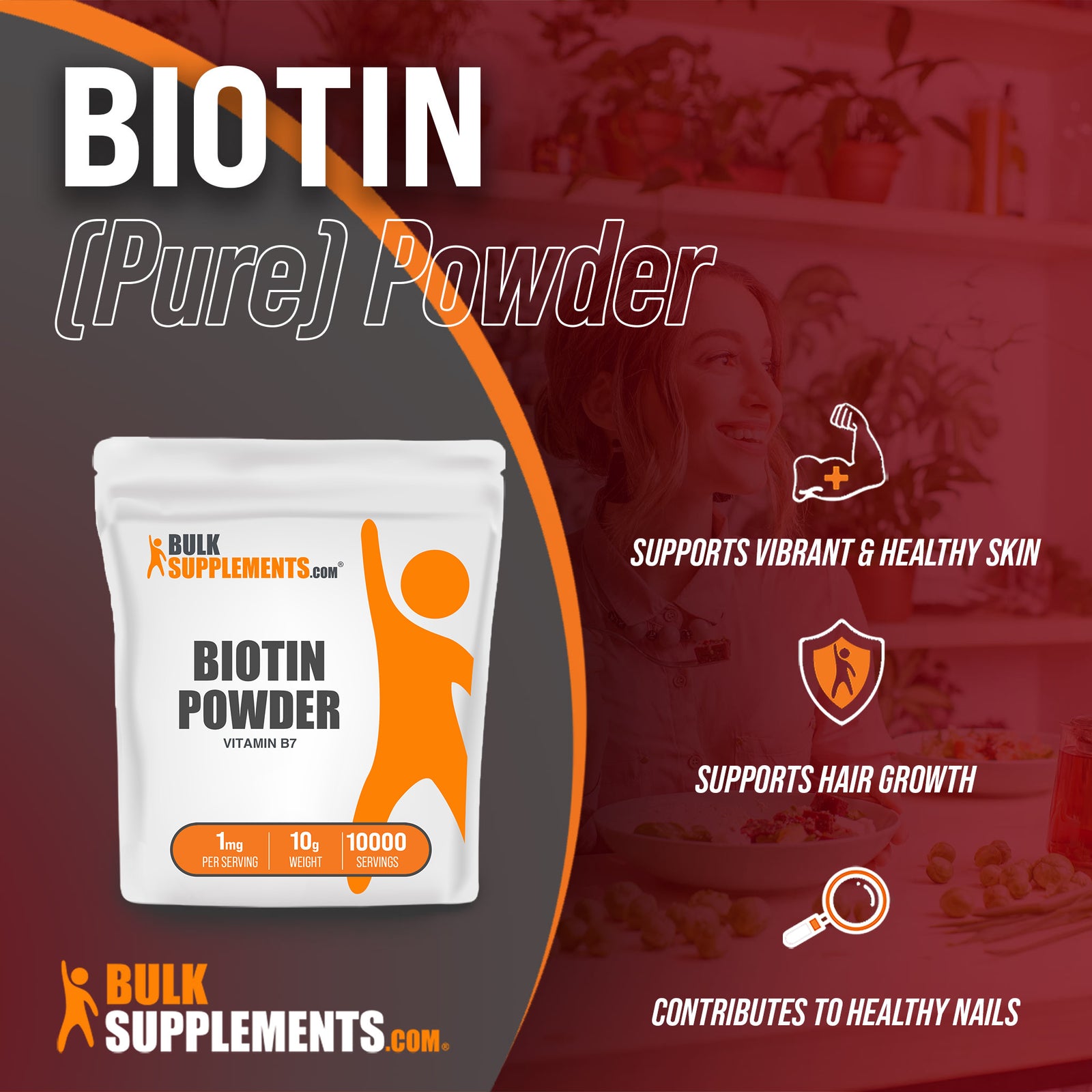 Biotin Powder Vitamin B7 Powder Vitamin B Supplement