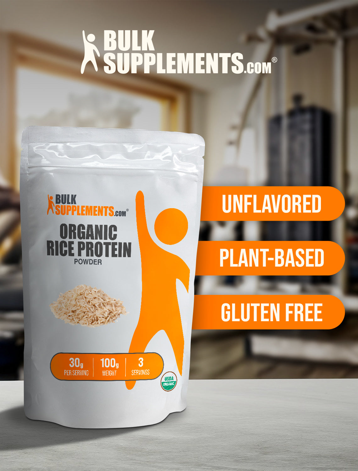 Organic Rice Protein Powder keyword image 100g