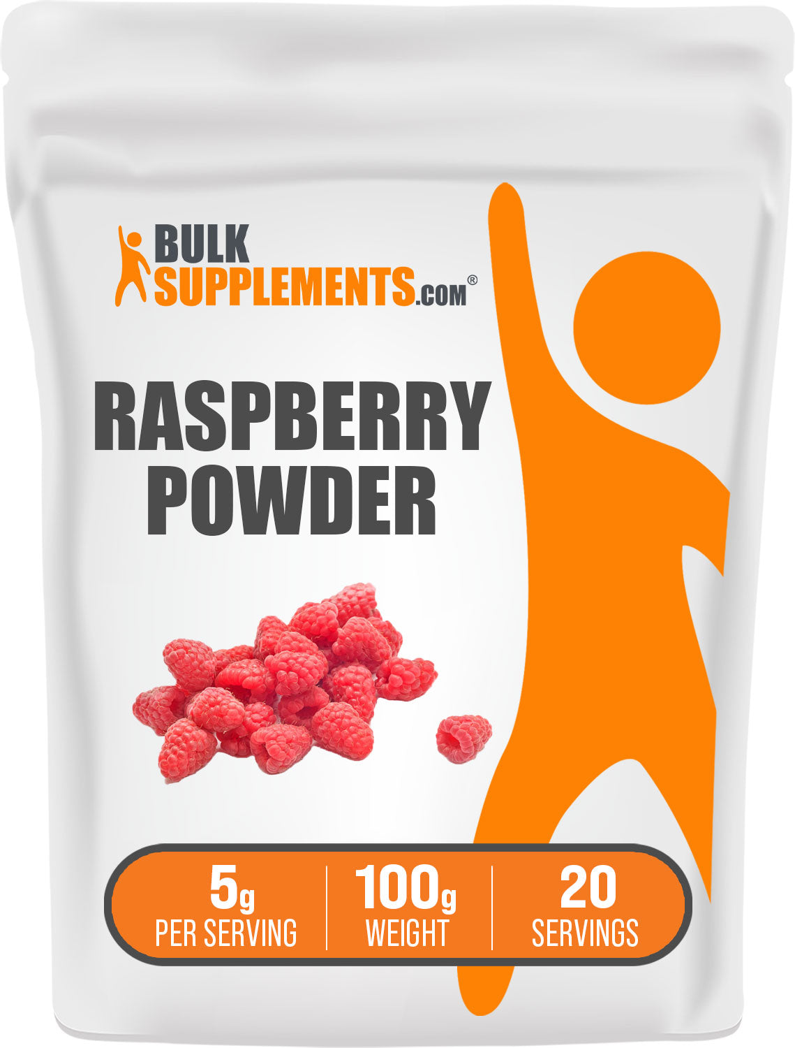 BulkSupplements Raspberry Powder 100g bag