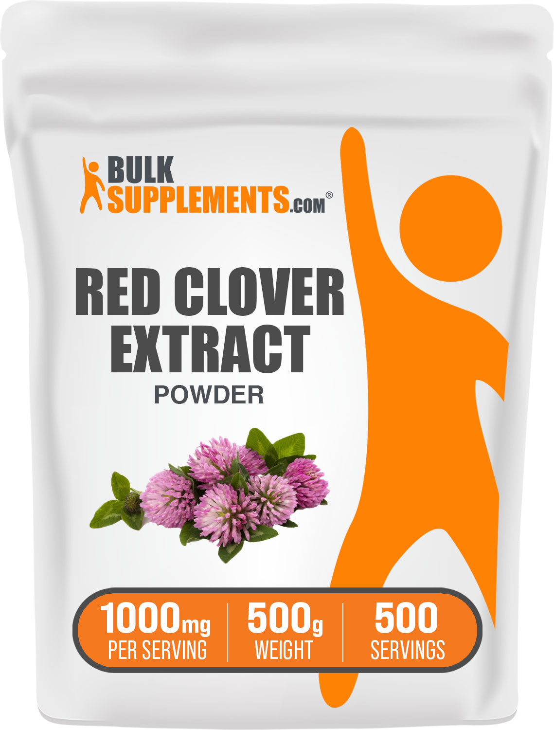 BulkSupplements Red Clover Extract Powder 500g bag