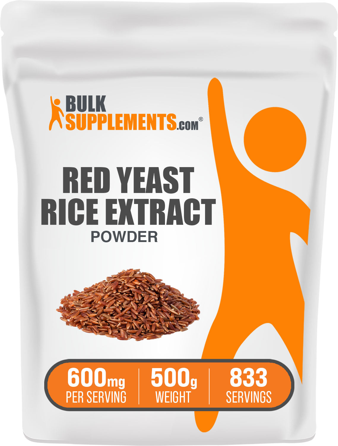 BulkSupplements.com Red Yeast Rice Extract Powder 500g bag