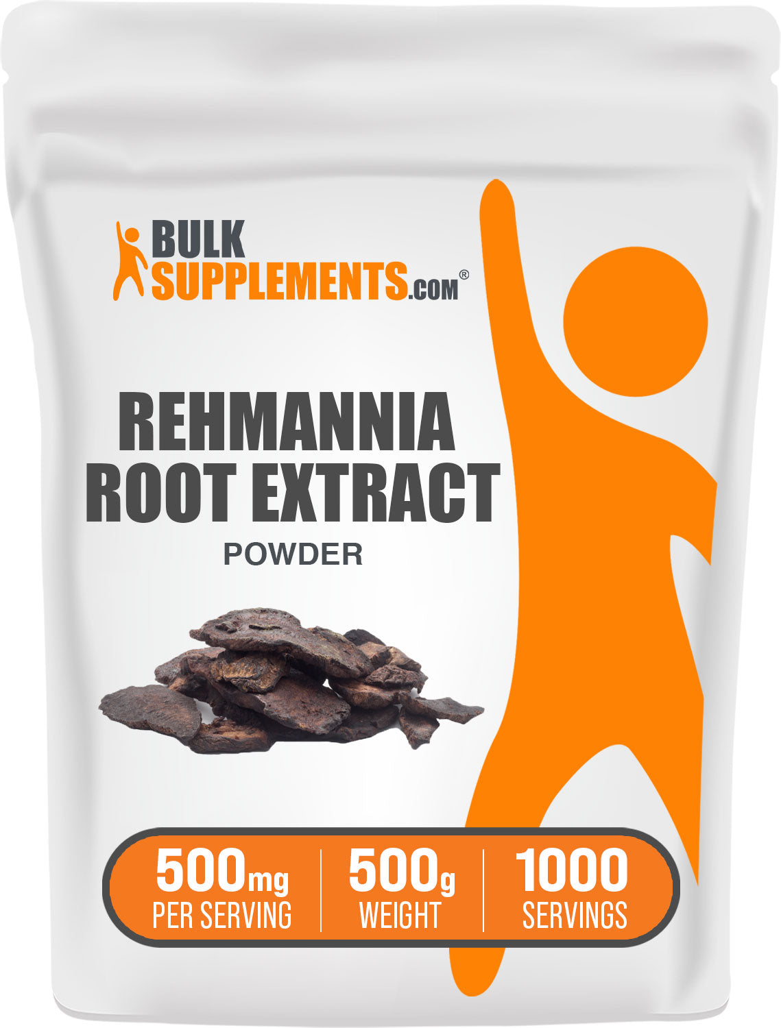 BulkSupplements.com Rehmannia Root Extract Powder 500g Bag