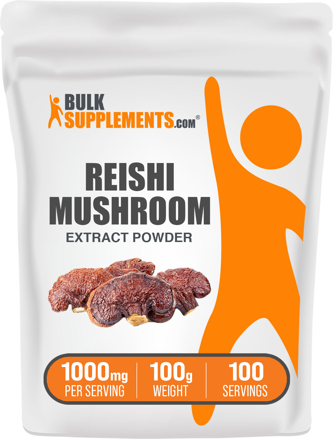 BulkSupplements Reishi Mushroom Extract Powder 100g bag