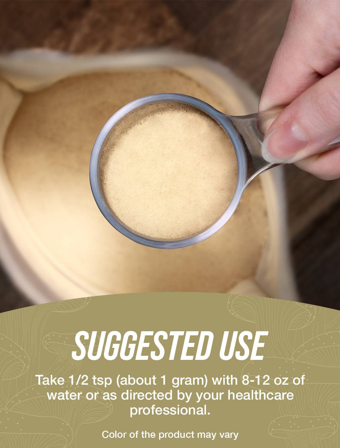 Reishi mushroom extract powder suggested use image