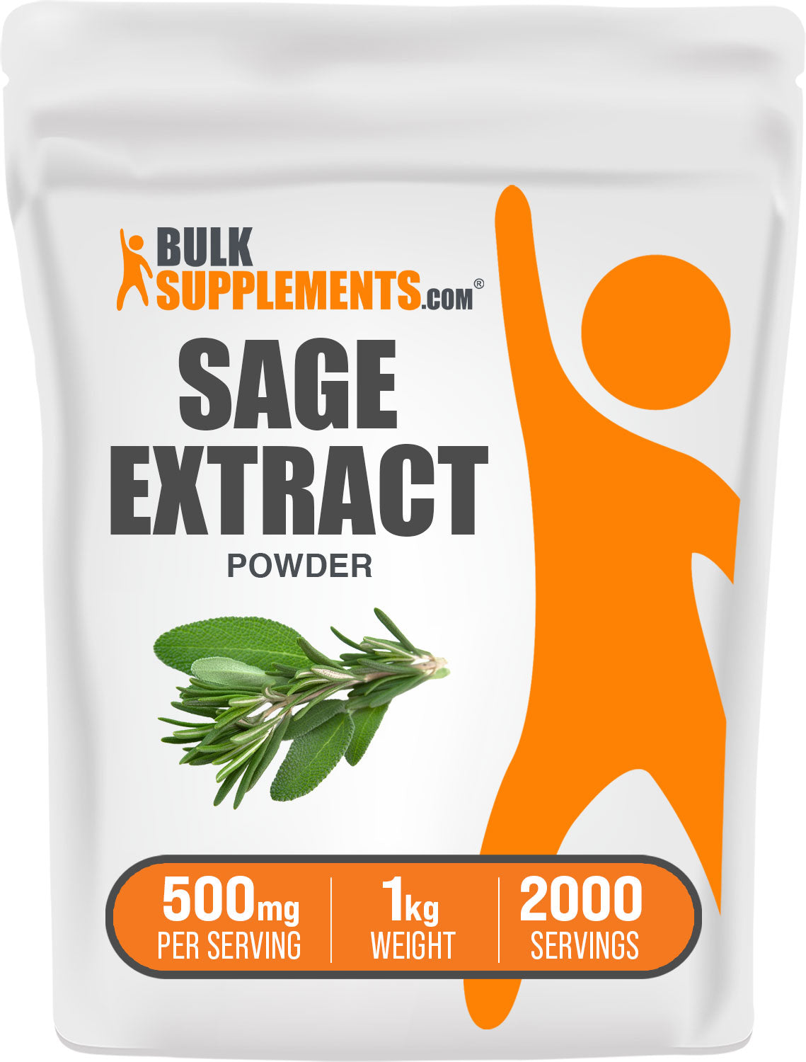 BulkSupplements.com Sage Extract Powder 1kg bag