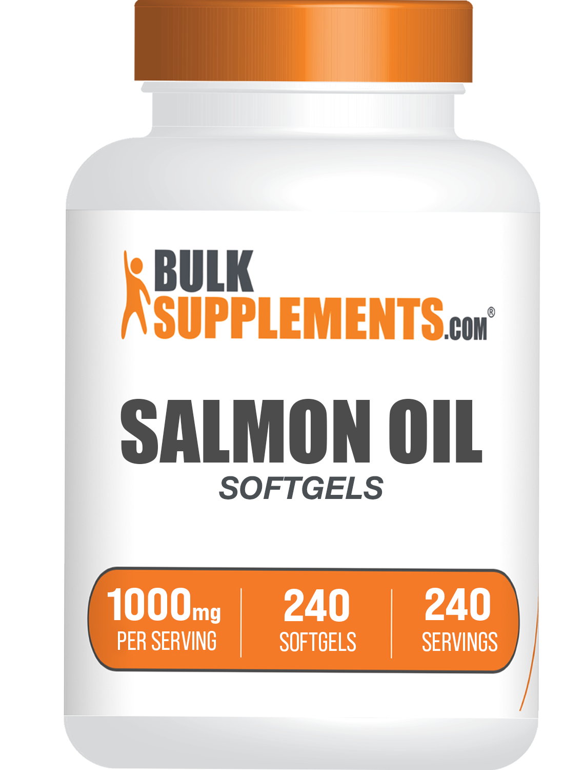 BulkSupplements.com Salmon Oil Softgels 240 ct Bottle