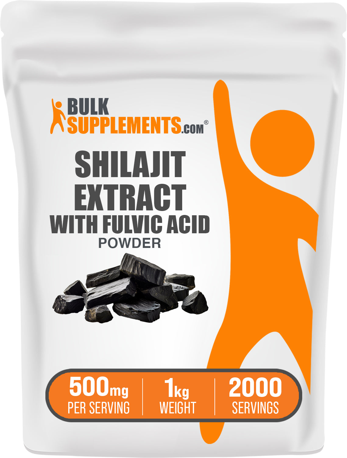 BulkSupplements.com Shilajit Extract Powder 1kg bag image