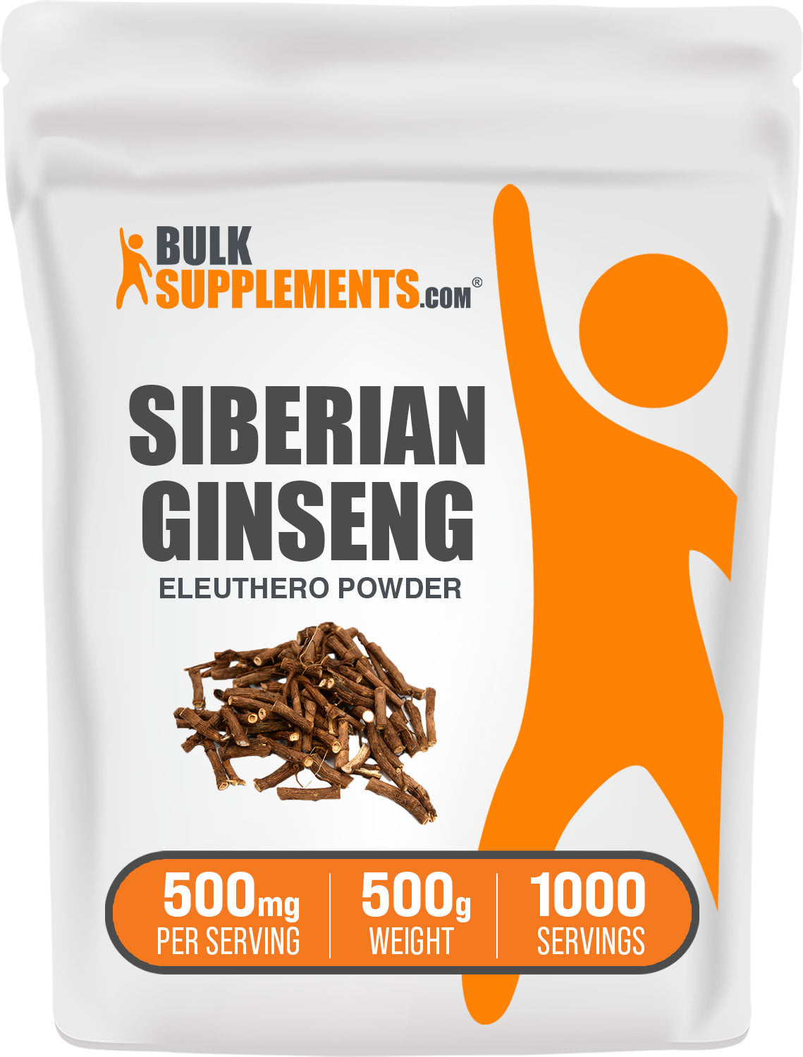 BulkSupplements.com Siberian Ginseng (Eleuthero) Powder 500g Bag