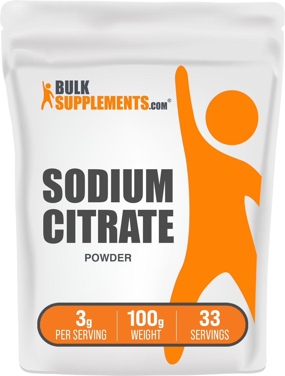 BulkSupplements Sodium Citrate Powder 100g bag