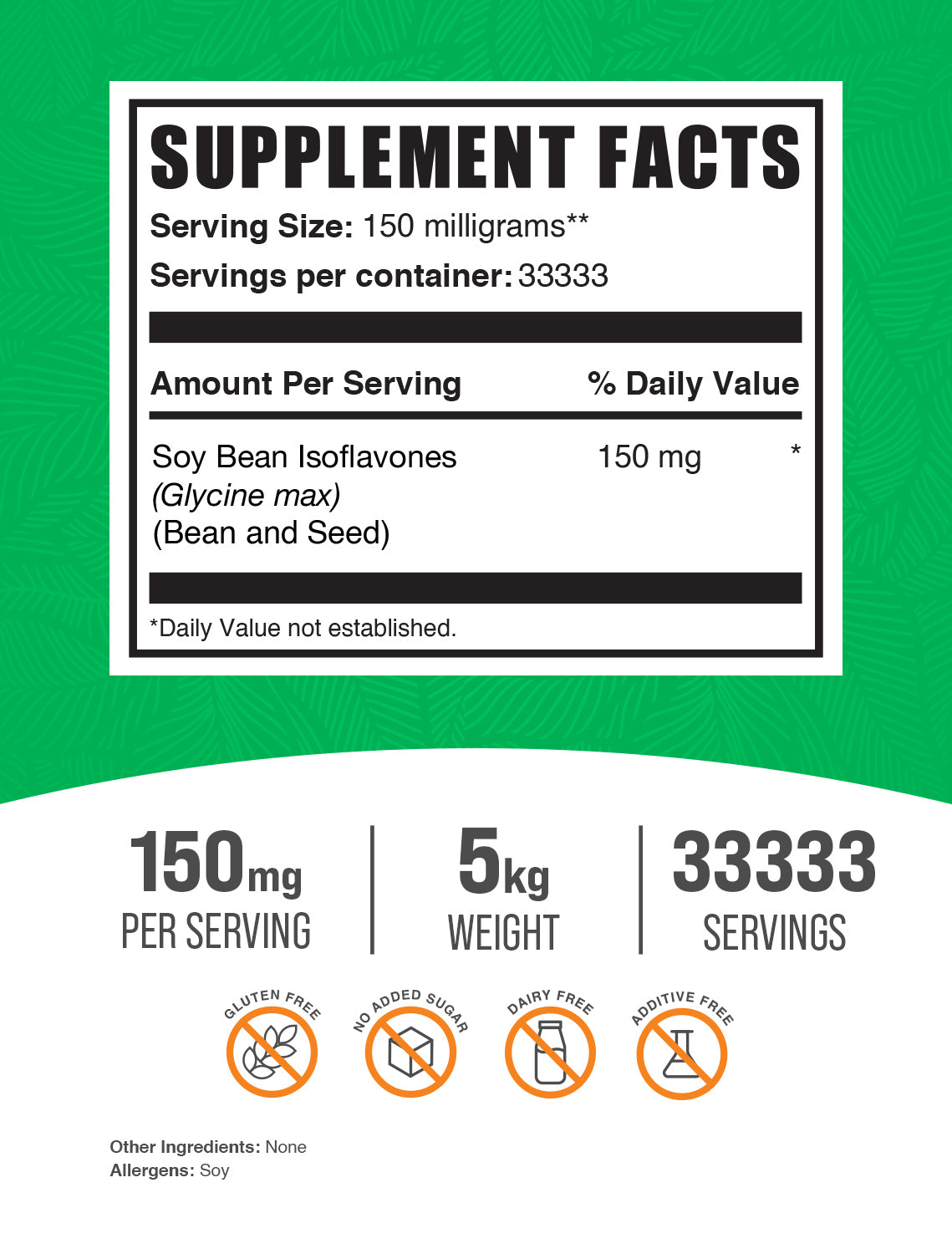 Soy Isoflavones Powder 5kg Label 